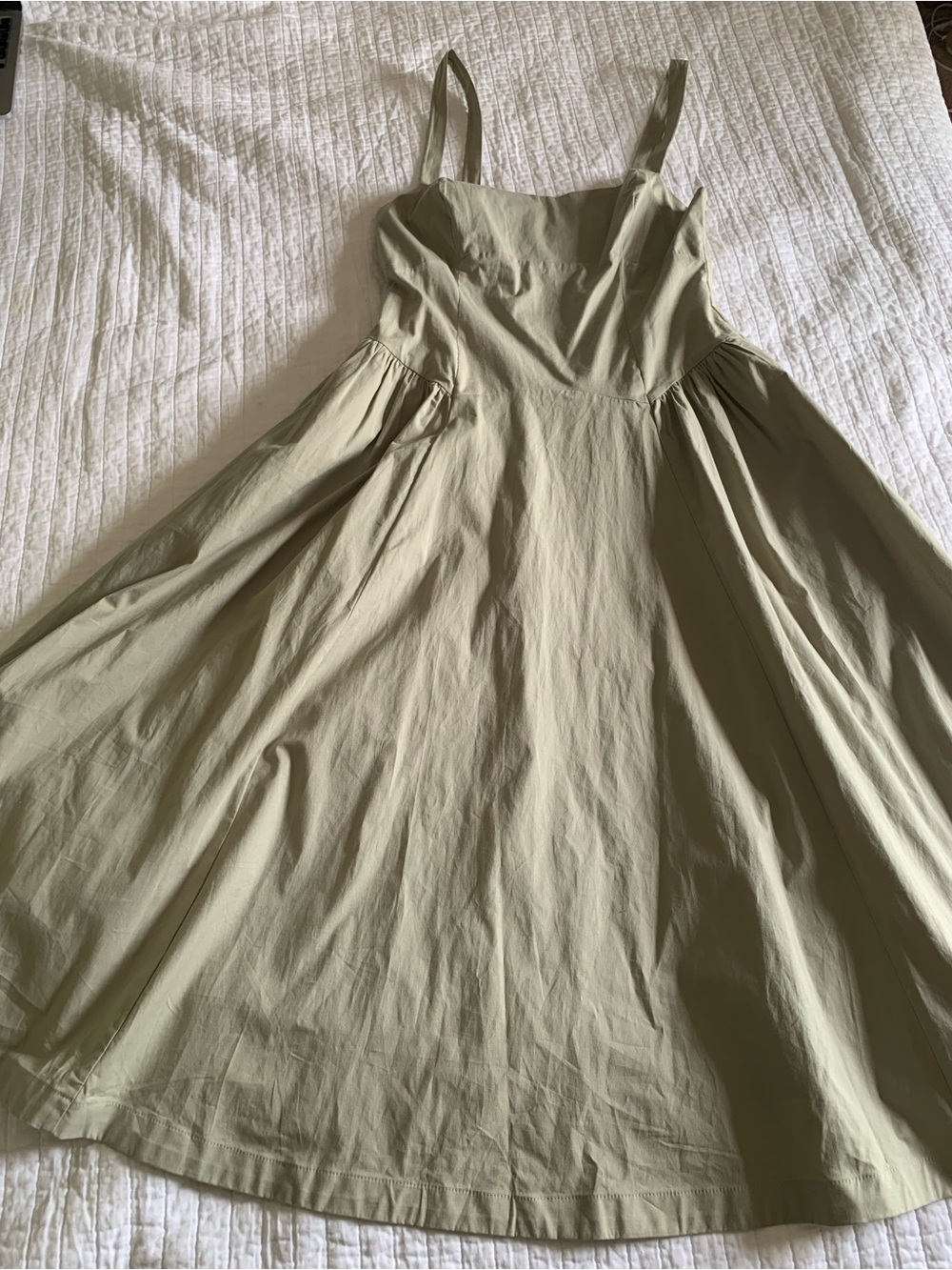 Free People sleeveless light sage midi dress (nwt)